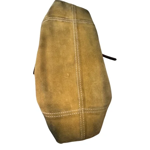 Dooney & Bourke Small East West Slouch‎ Suede Shoulder Bag Camel Brown - Picture 4 of 14